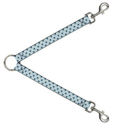 Dog Leash Splitter - Palm Trees & Waves Monogram Blues/White Dog Leash Splitters Buckle-Down   