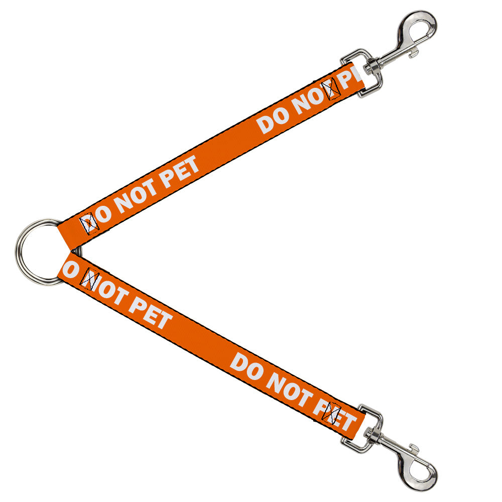 Dog Leash Splitter - Pet Quote DO NOT PET Orange White Dog Leash Splitters Buckle-Down   