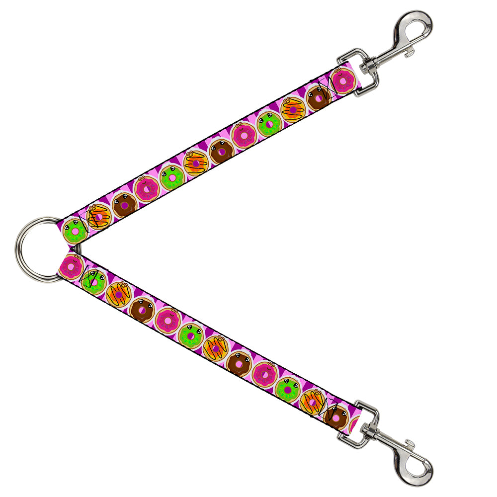 Dog Leash Splitter - Sprinkle Donut Expressions Pink Dog Leash Splitters Buckle-Down   
