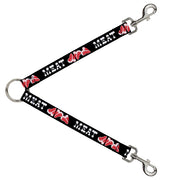 Dog Leash Splitter - Steaks w/MEAT Text Dog Leash Splitters Buckle-Down   