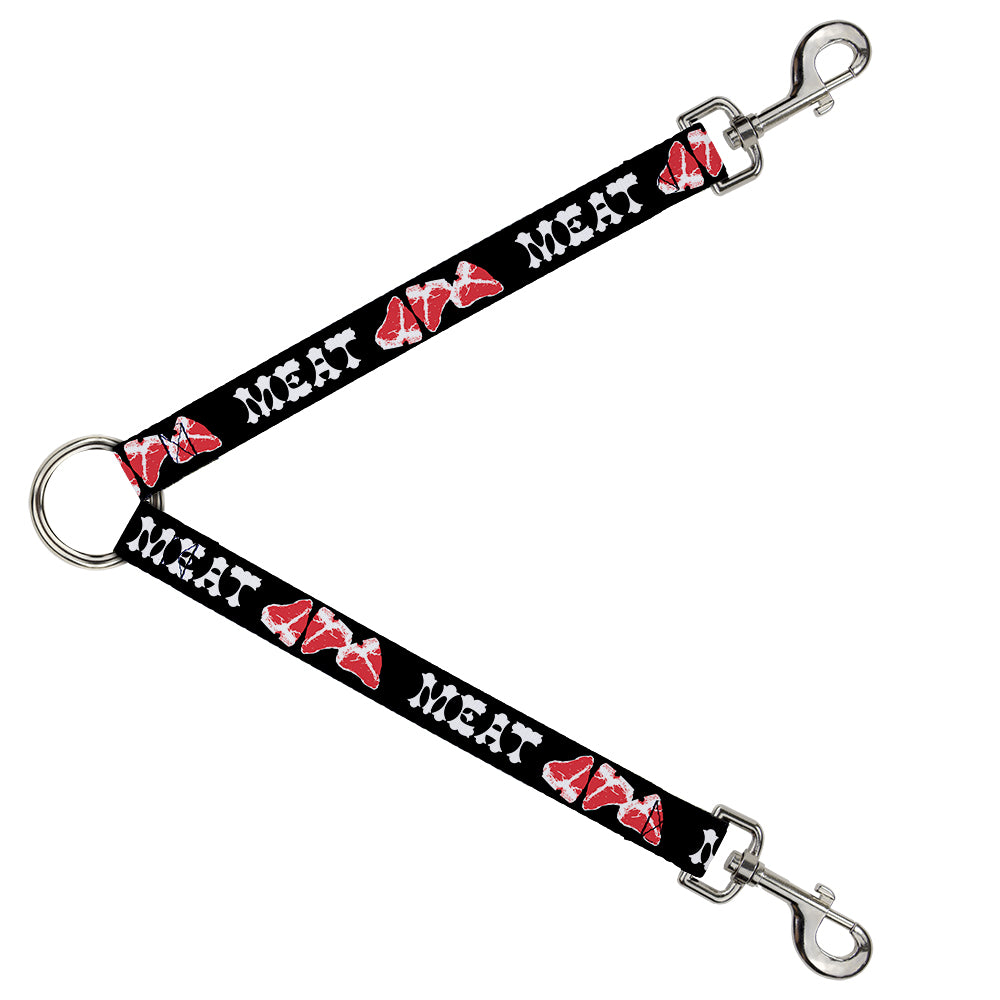 Dog Leash Splitter - Steaks w/MEAT Text Dog Leash Splitters Buckle-Down   