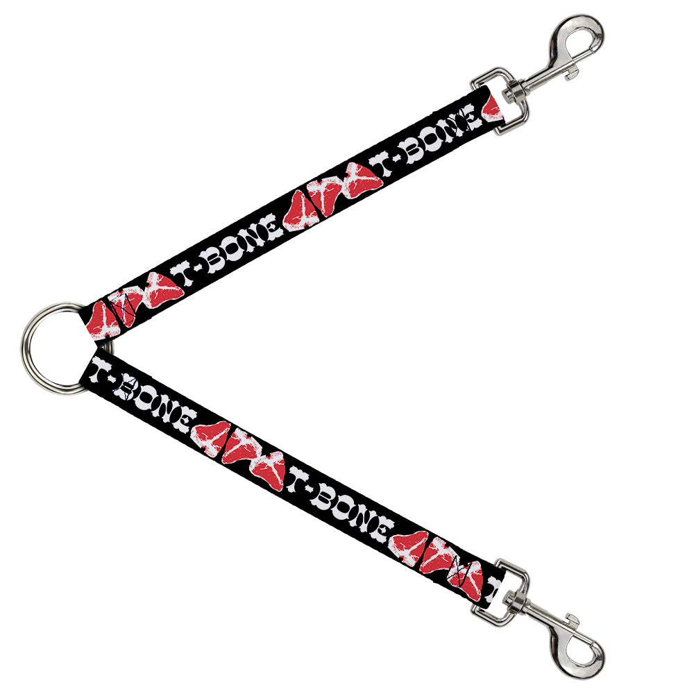 Dog Leash Splitter - Steaks w/T-BONE Text Dog Leash Splitters Buckle-Down   