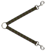 Dog Leash Splitter - Square Lines Black/Greens/Pinks Dog Leash Splitters Buckle-Down   