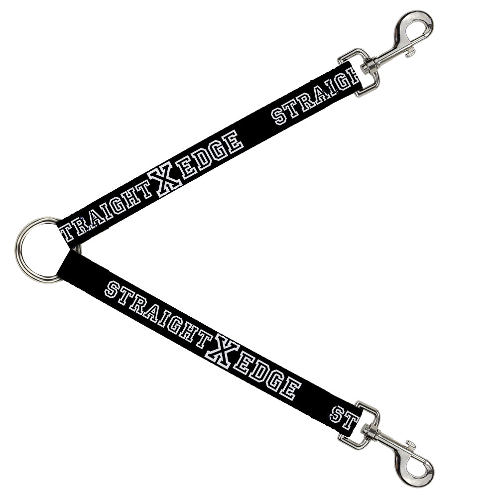 Dog Leash Splitter - STRAIGHT EDGE Black/White Dog Leash Splitters Buckle-Down   