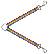 Dog Leash Splitter - Stripes Purple/Orange/Green/Yellow/Pink/Blue Dog Leash Splitters Buckle-Down   