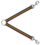 Dog Leash Splitter - Stripes Navy/Red/Yellow/Black/White/Green Dog Leash Splitters Buckle-Down   