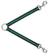 Dog Leash Splitter - Stripes Brown/Green/Baby Blue Dog Leash Splitters Buckle-Down   