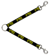 Dog Leash Splitter - STEEZ Black/Yellow Dog Leash Splitters Buckle-Down   