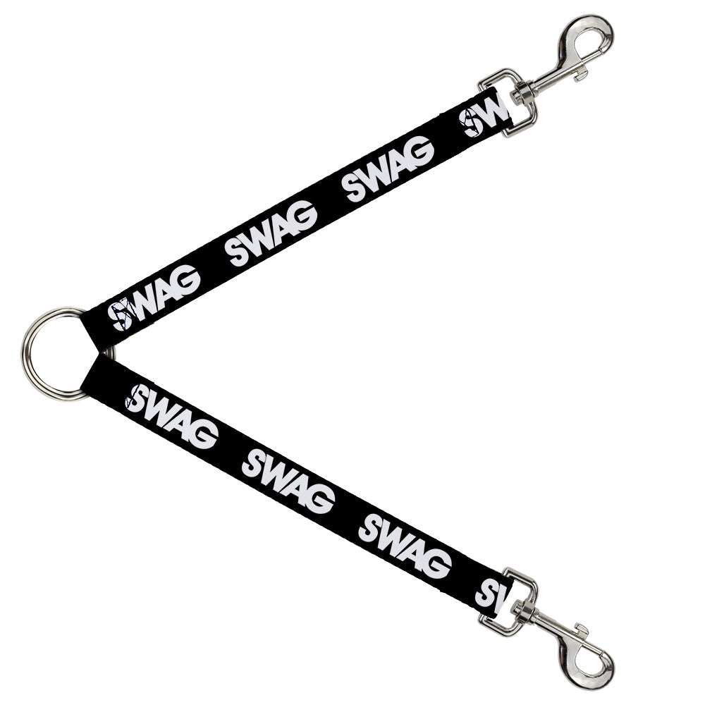 Dog Leash Splitter - SWAG Black/White Dog Leash Splitters Buckle-Down   