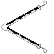 Dog Leash Splitter - Seattle Solid Skyline Black/White Dog Leash Splitters Buckle-Down   