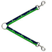 Dog Leash Splitter - Seattle Skyline Navy/Lime Green Dog Leash Splitters Buckle-Down   