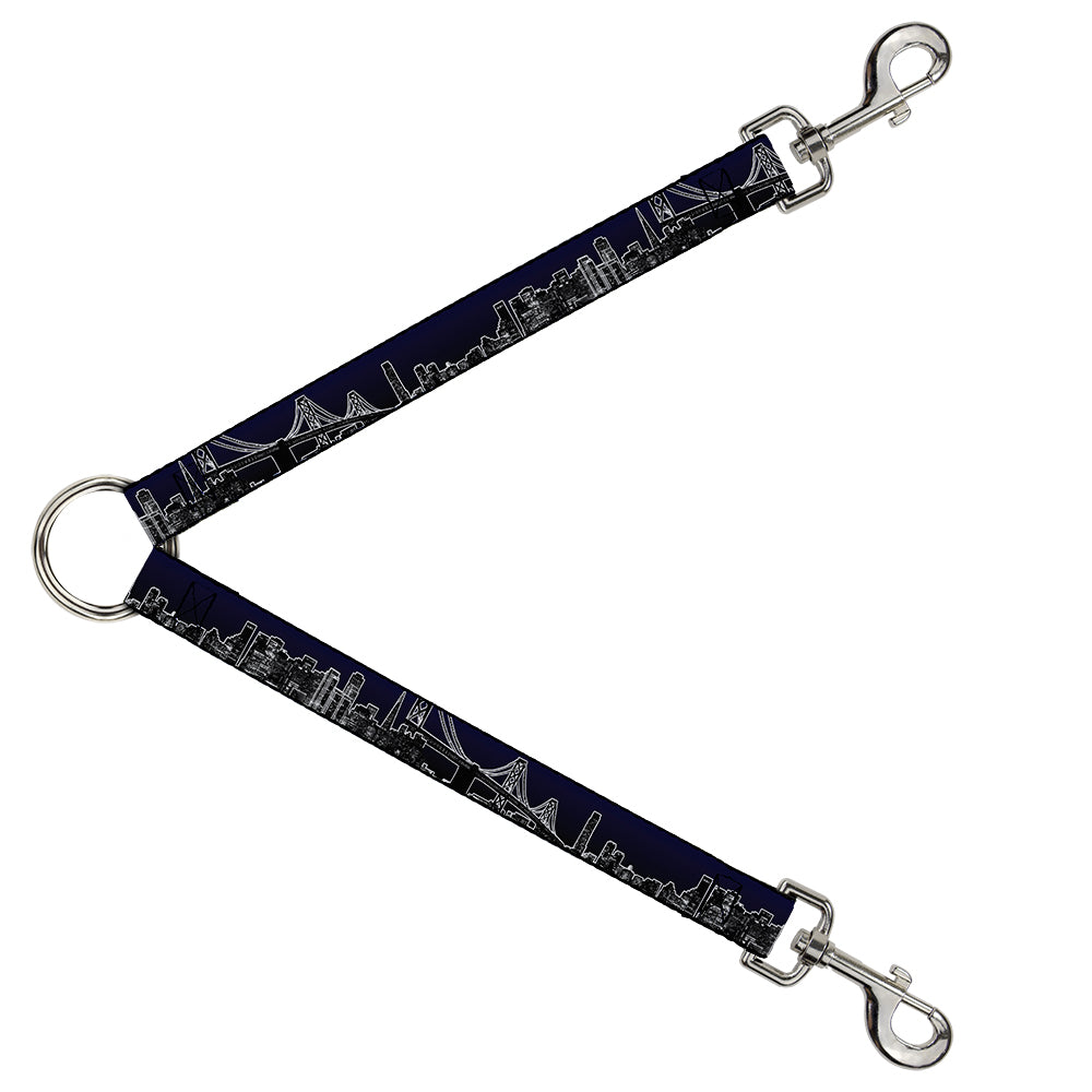 Dog Leash Splitter - San Francisco Vivid Skyline Midnight Blue Dog Leash Splitters Buckle-Down   