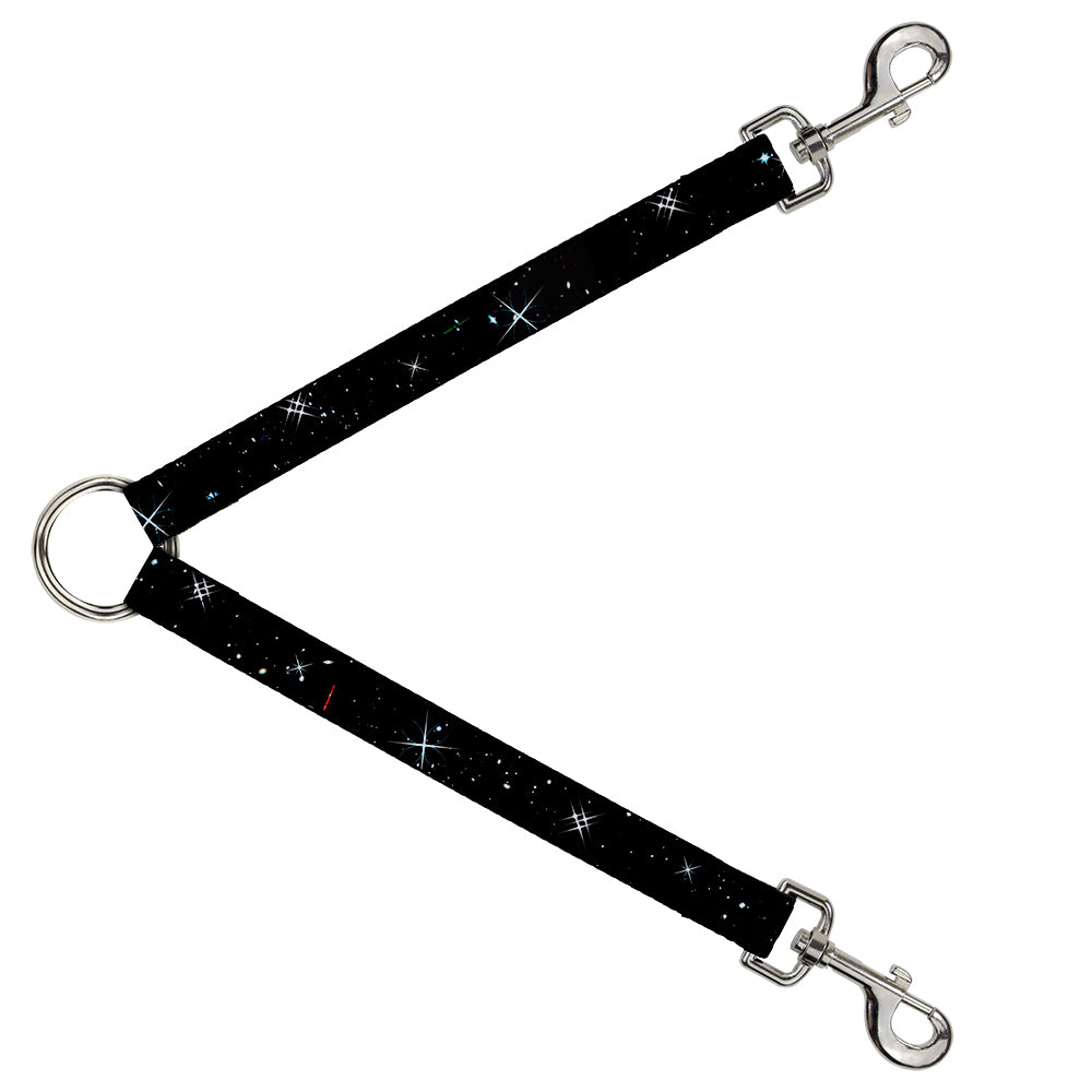Dog Leash Splitter - Shining Stars Black/White Dog Leash Splitters Buckle-Down   