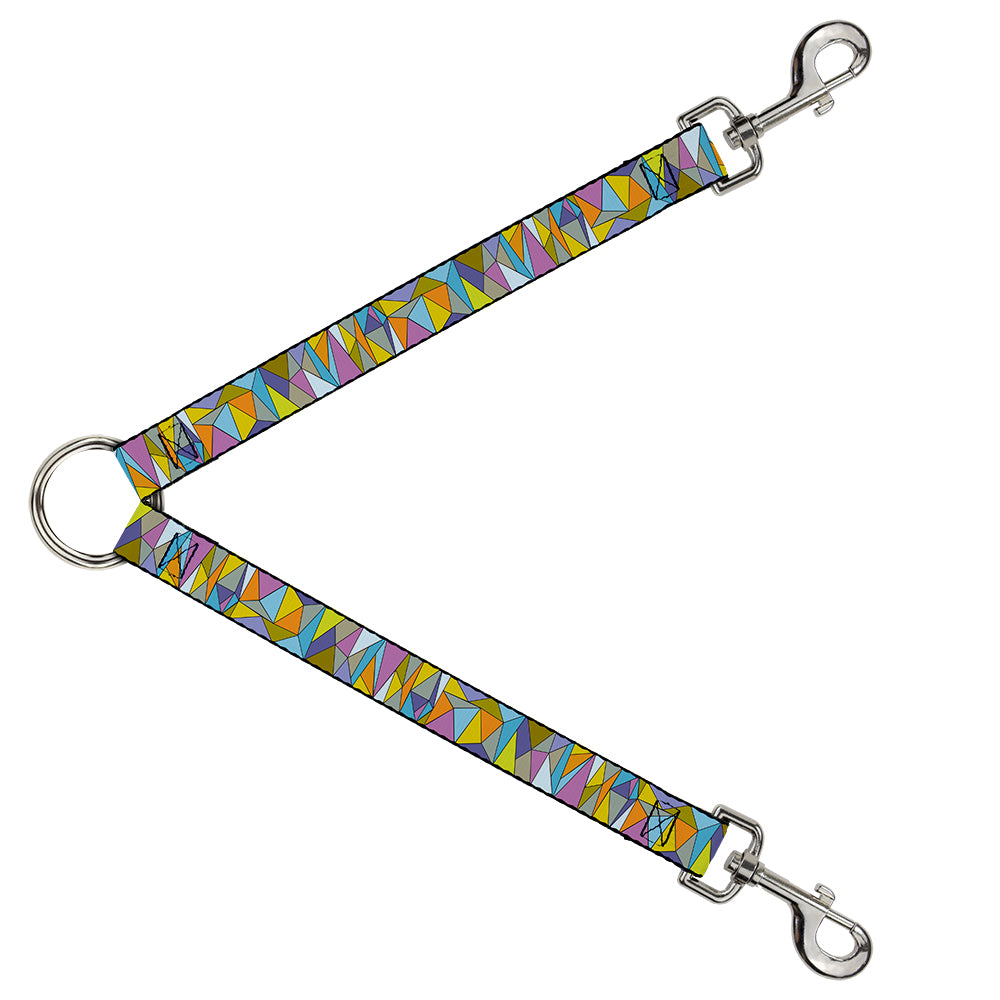 Dog Leash Splitter - Stained Glass Mosaic Multi Color Dog Leash Splitters Buckle-Down   