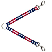 Dog Leash Splitter - Stars & Stripes Blue/White/Red/White Dog Leash Splitters Buckle-Down   