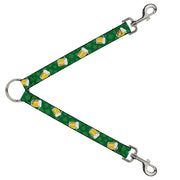 Dog Leash Splitter - St. Pat's Clovers/Beer Mugs Greens Dog Leash Splitters Buckle-Down   