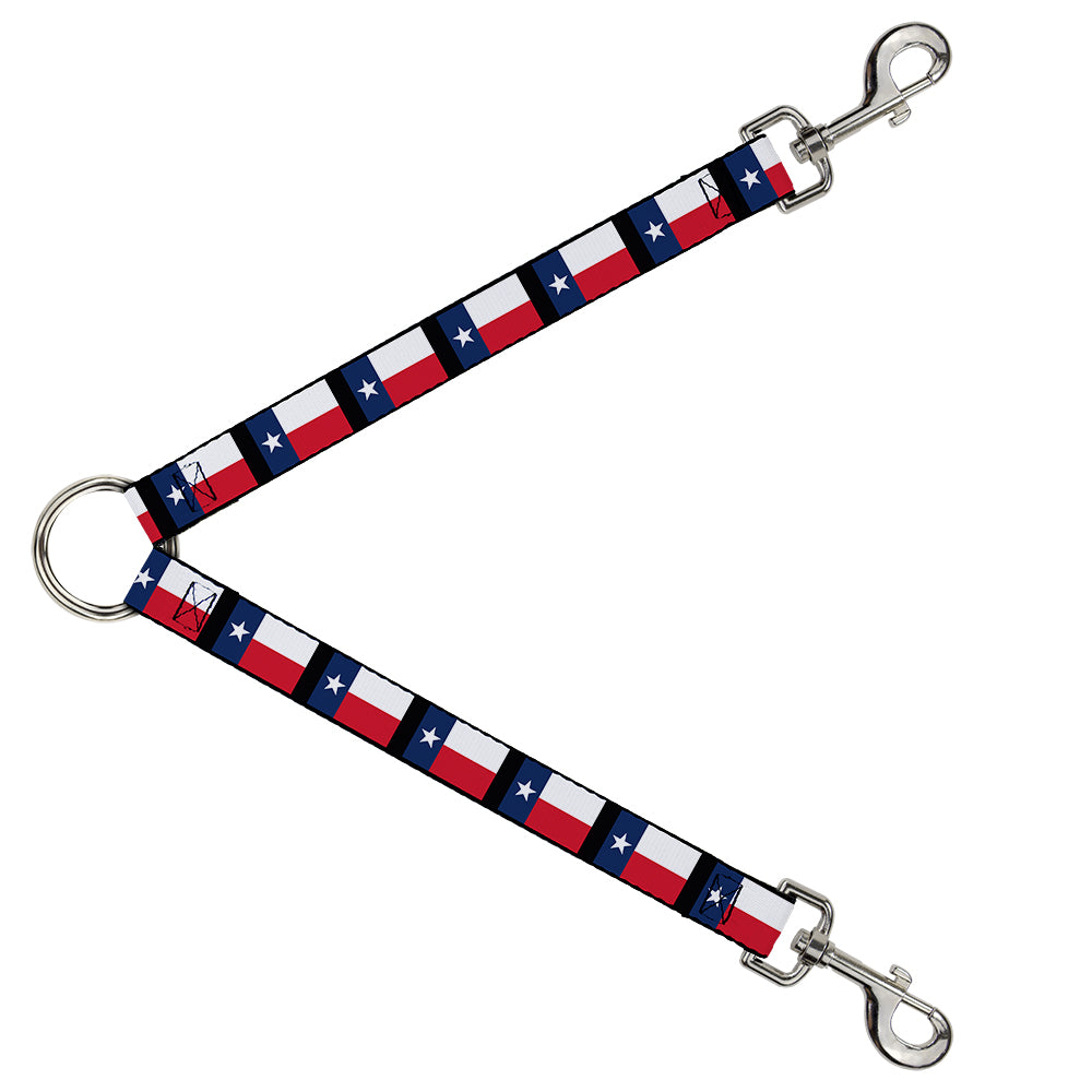 Dog Leash Splitter - Texas Flag/Black Dog Leash Splitters Buckle-Down   