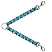 Dog Leash Splitter - Tie Dye Reflection Turquoise Blues Dog Leash Splitters Buckle-Down   