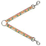 Dog Leash Splitter - Tie Dye Swirl Multi Color/White Dog Leash Splitters Buckle-Down   