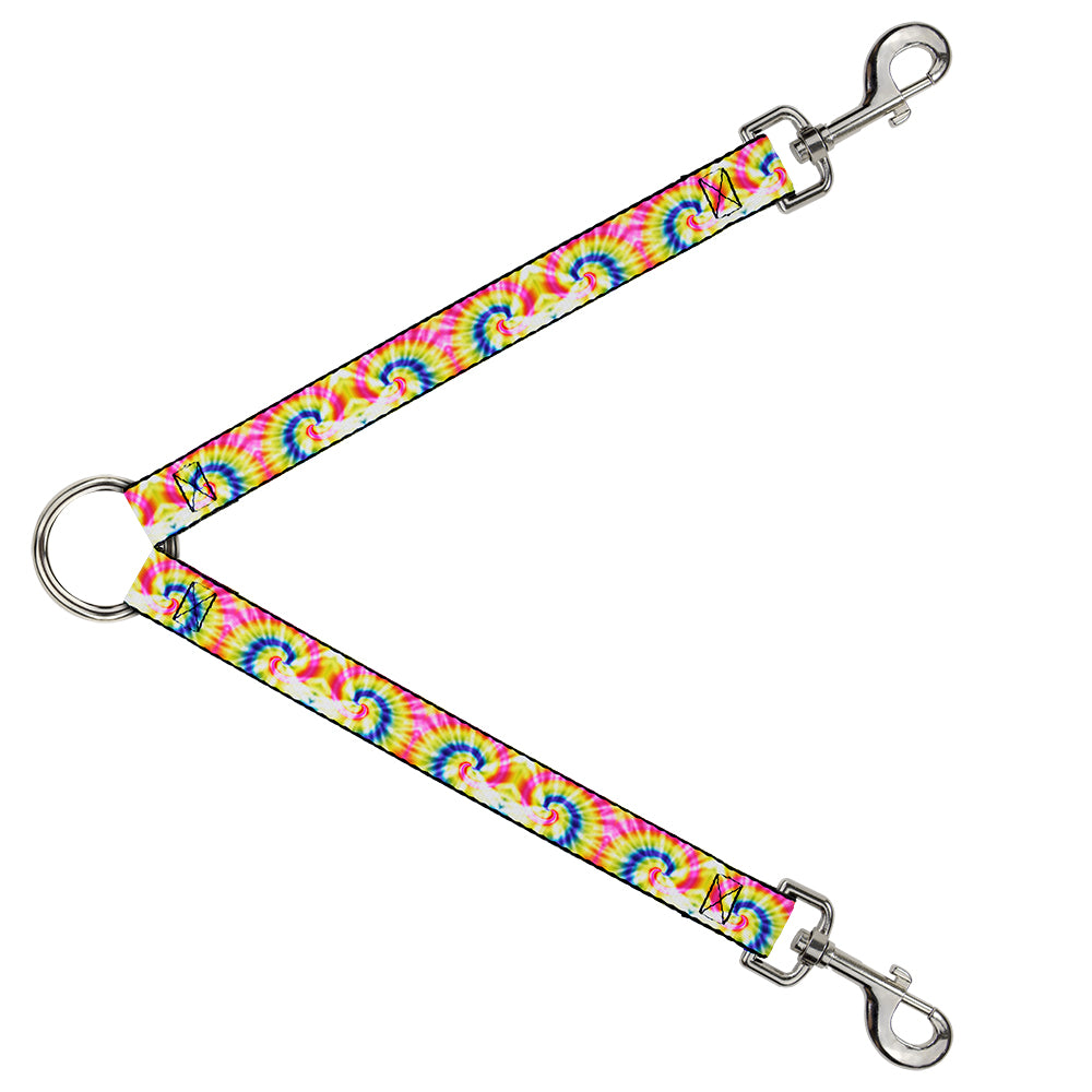 Dog Leash Splitter - Tie Dye Swirl Multi Color/White Dog Leash Splitters Buckle-Down   