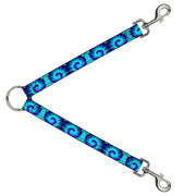 Dog Leash Splitter - Tie Dye Swirl Purples/Blues Dog Leash Splitters Buckle-Down   