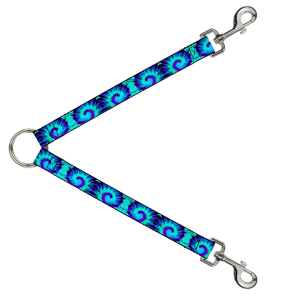 Dog Leash Splitter - Tie Dye Swirl Purples/Blues Dog Leash Splitters Buckle-Down   