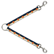 Dog Leash Splitter - Tulsa Oklahoma City Flag Navy Blue Gold Red Beige Dog Leash Splitters Buckle-Down   