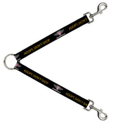 Dog Leash Splitter - Buckle-Down Logo ADOPT, DON'T SHOP Black/Yellow Dog Leash Splitters Buckle-Down   