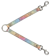 Dog Leash Splitter - Bandana Paisley Ombre Pastel Black Dog Leash Splitters Buckle-Down   