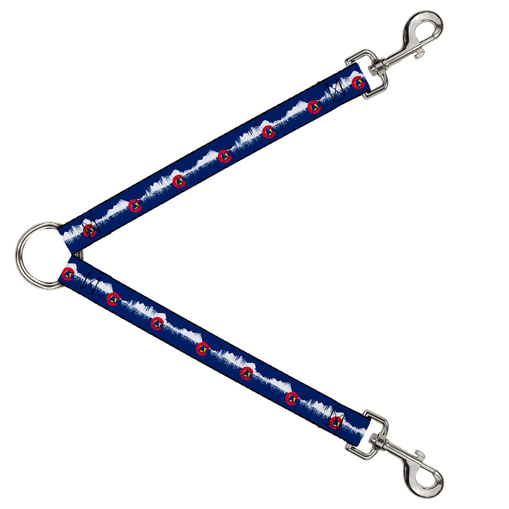Dog Leash Splitter - Colorado Snowboarder/Snowy Mountains Weathered Dog Leash Splitters Buckle-Down   