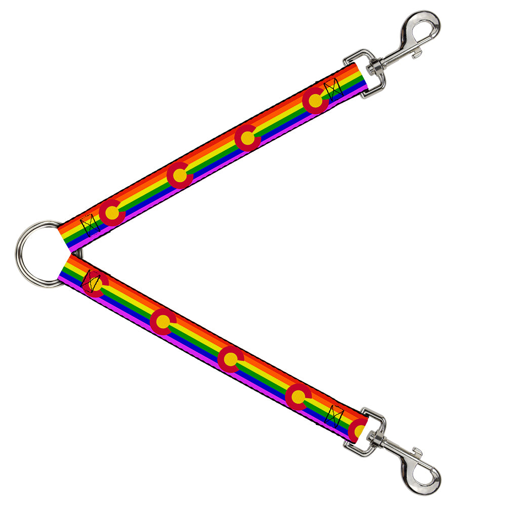 Dog Leash Splitter - Colorado Flags2 Pride Dog Leash Splitters Buckle-Down   