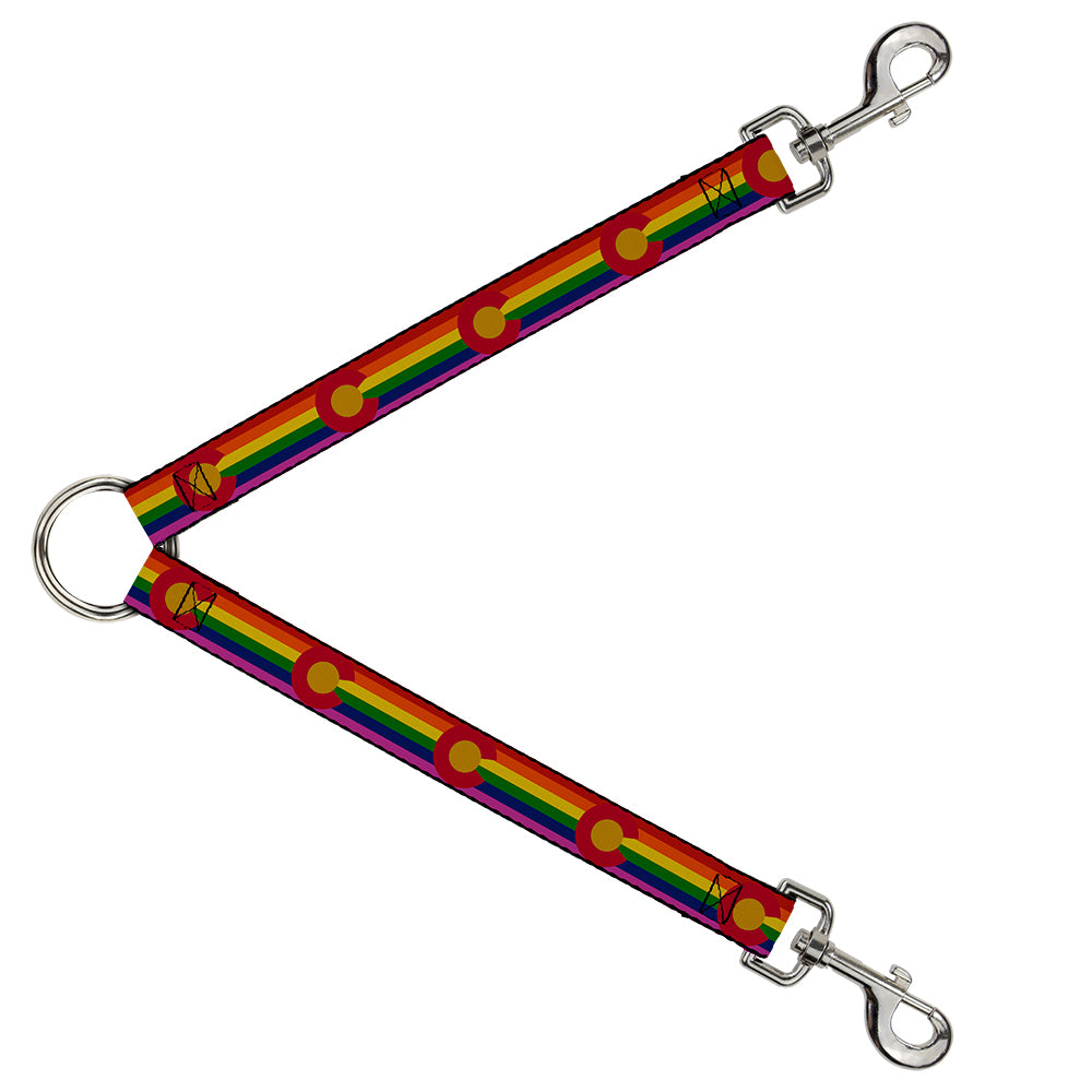 Dog Leash Splitter - Colorado Flags2 Pride Vintage Dog Leash Splitters Buckle-Down   