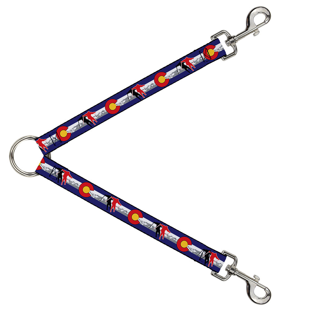 Dog Leash Splitter - Colorado Skier1 Red/Mountains Dog Leash Splitters Buckle-Down   