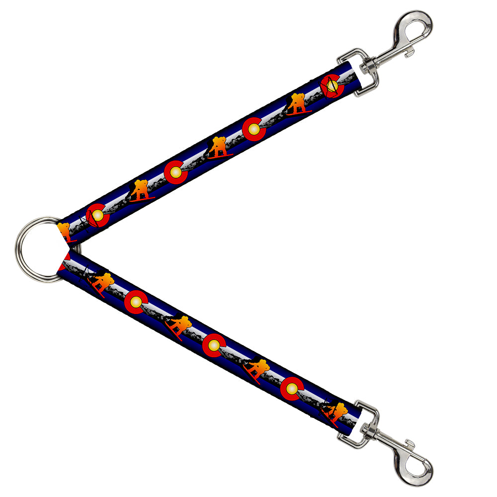 Dog Leash Splitter - Colorado Snowboarder3 Orange/Mountians Dog Leash Splitters Buckle-Down   