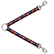 Dog Leash Splitter - Colorado Snowboarder3 Orange/Mountians Dog Leash Splitters Buckle-Down   