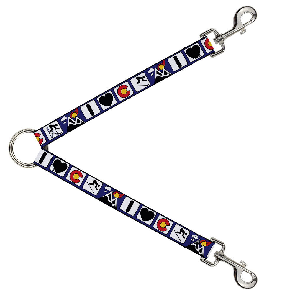Dog Leash Splitter - I HEART COLORADO SKIING Logos/Mountain Dog Leash Splitters Buckle-Down   