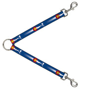 Dog Leash Splitter - Colorado Skier2 Blue/White/Red/Yellow Dog Leash Splitters Buckle-Down   