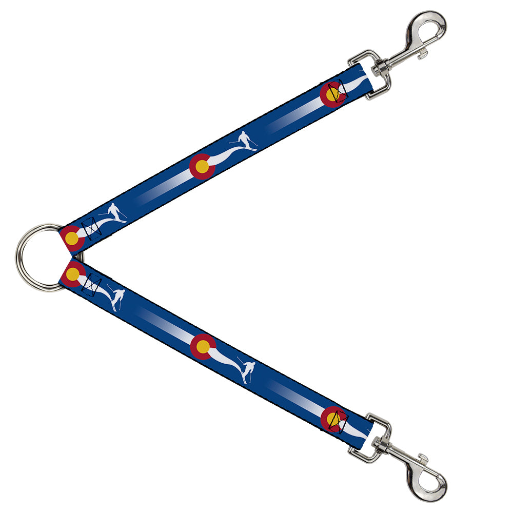 Dog Leash Splitter - Colorado Skier2 Blue/White/Red/Yellow Dog Leash Splitters Buckle-Down   