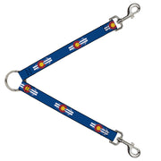 Dog Leash Splitter - Colorado Logo/Skis Blue/White/Red/Yellow Dog Leash Splitters Buckle-Down   