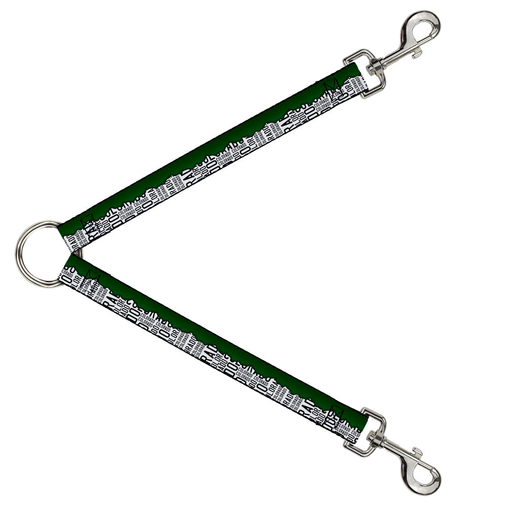Dog Leash Splitter - Colorado Mountains Green/White/Black Text Dog Leash Splitters Buckle-Down   