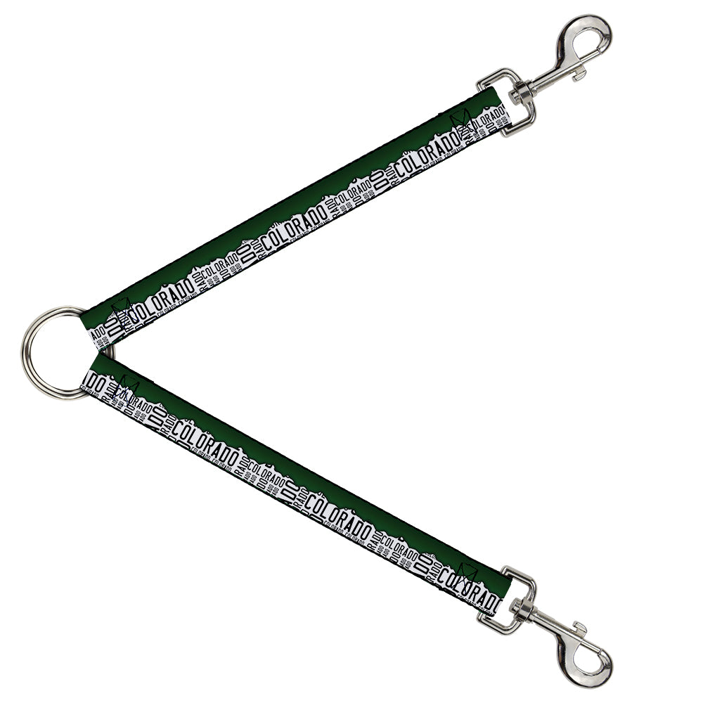 Dog Leash Splitter - Colorado Mountains Green/White/Gray Text Dog Leash Splitters Buckle-Down   