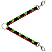 Dog Leash Splitter - Cali Bear/Star Silhouette Rasta/Black Dog Leash Splitters Buckle-Down   