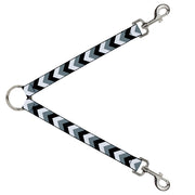 Dog Leash Splitter - Chevron White/Gray/Black Dog Leash Splitters Buckle-Down   