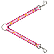 Dog Leash Splitter - Colorado Flags7 Repeat Pinks/White/Light Pink/Yellow Dog Leash Splitters Buckle-Down   