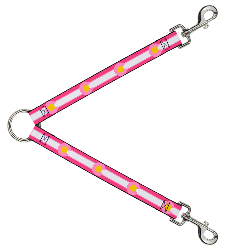 Dog Leash Splitter - Colorado Flags7 Repeat Pinks/White/Light Pink/Yellow Dog Leash Splitters Buckle-Down   
