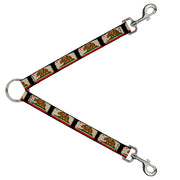 Dog Leash Splitter - California Flag Distressed Painting Blocks Dog Leash Splitters Buckle-Down   