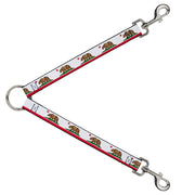 Dog Leash Splitter - California Flag White w/Stripe Dog Leash Splitters Buckle-Down   
