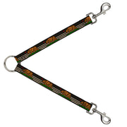 Dog Leash Splitter - Cali Bear/Star/US Flag Stretch Black/White/Red Dog Leash Splitters Buckle-Down   