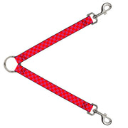 Dog Leash Splitter - Checker Fluoresecent Orange/Pink Dog Leash Splitters Buckle-Down   