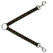 Dog Leash Splitter - Cherries Scattered Black Dog Leash Splitters Buckle-Down   
